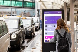 Large interactive passenger information displays for Heathrow Large interactive passenger information displays for Heathrow